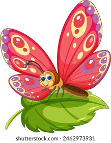 Vibrant vector illustration of a cheerful butterfly