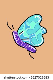 Vibrant vector illustration of a colorful butterfly with detailed wings. Perfect for nature themes, spring designs, decorative art, educational materials, and creative digital projects.