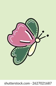 Vibrant vector illustration of a colorful butterfly with detailed wings. Perfect for nature themes, spring designs, decorative art, educational materials, and creative digital projects.