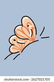Vibrant vector illustration of a colorful butterfly with detailed wings. Perfect for nature themes, spring designs, decorative art, educational materials, and creative digital projects.