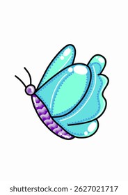 Vibrant vector illustration of a colorful butterfly with detailed wings. Perfect for nature themes, spring designs, decorative art, educational materials, and creative digital projects.