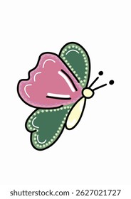 Vibrant vector illustration of a colorful butterfly with detailed wings. Perfect for nature themes, spring designs, decorative art, educational materials, and creative digital projects.