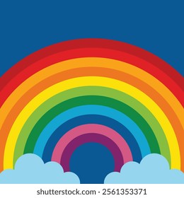 A vibrant vector illustration of a colorful rainbow background, ideal for bright and cheerful designs.