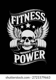 Eine lebendige Vektorgrafik, die das Wesen von Fitness-Power, Kraft und einem aktiven Lebensstil in einem Fitnessraum vermittelt.