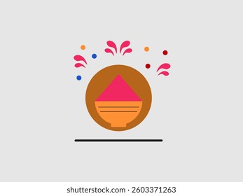 A vibrant vector illustration depicting the Holi festival