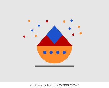 A vibrant vector illustration depicting the Holi festival