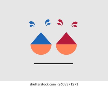 A vibrant vector illustration depicting the Holi festival