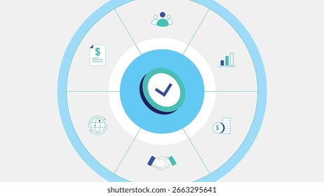 Eine lebendige Vektorgrafik, die ein Teammitglied zeigt, das digitale Projekte aktiv verwaltet und Daten analysiert. Das Design verfügt über eine benutzerfreundliche Oberfläche mit Diagrammen, Checklisten