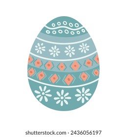 A vibrant vector illustration of an Easter egg, perfect for use in Easter projects and spring greeting cards