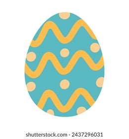 A vibrant vector illustration of an Easter egg, perfect for use in Easter projects and spring greeting cards
