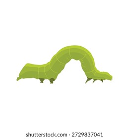 Eine lebendige Vektorgrafik einer grünen Raupe mit subtilen gelben Akzenten, die in einem sauberen und minimalen Stil gestaltet ist. Dieses Insektenkunstwerk hebt die Frühphase des Lebenszyklus der Schmetterlinge hervor und eignet sich daher ideal für Lehrmaterialien, Biologieinhalte, Entomologiestudien, Projekte zum Thema Natur und Umweltdesign. Die glatte Linienführung und die kräftigen Farben schaffen eine visuell ansprechende Darstellung einer Raupe, die sich für Infografiken, Lernressourcen für Kinder, Tierpublikationen und naturorientiertes Grafikdesign eignet.