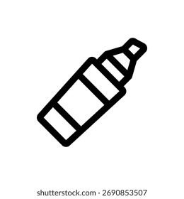 Lebendige Vektorgrafik eines Textmarker, ideal für Schreibwaren, Bildung und Bürografiken