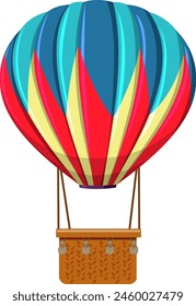 Vibrant vector illustration of a hot air balloon