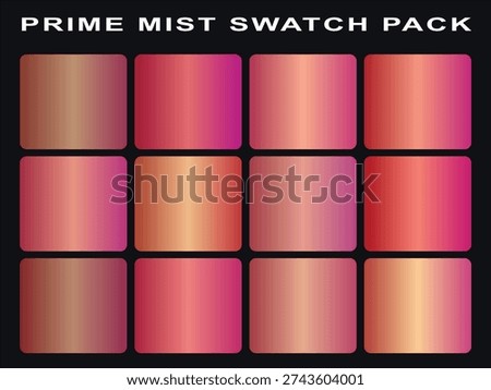 Vibrant vector illustration of a prime makeup swatch pack featuring smooth pink and nude shades, perfect for beauty, cosmetics, and fashion design projects.