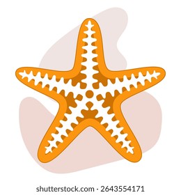 A vibrant vector illustration of a starfish, showcasing its unique shape and marine beauty for ocean-inspired designs