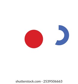 A vibrant vector illustration of a tea cup in colors of Japanese flag in a cartoon style. Japanese language and culture. Japanese events or celebrations. Emblems symbolizing unity and identity,