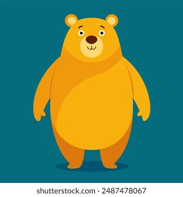 A vibrant vector image of a bear, featuring bold, bright colours with intricate details and patterns, perfect for eye-catching designs.