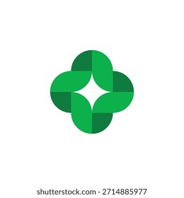 Una ilustración vibrante del logotipo de la naturaleza del Vector, perfecta para la marca ecológica, los productos orgánicos o las iniciativas ambientales. Presenta Formas de hojas verdes abstractas que transmiten crecimiento y sostenibilidad.