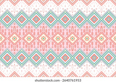 Vibrant vector pattern, Geometric ethnic tribal pattern, seamless geometric tribal design, Boho style fabric texture, Boho style fabric texture, Ornamental ethnic art print, textile or fabric design,