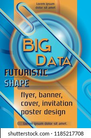 Vibrant vector template of big data poster, web banner, sale or discount, club party flyer, fest invitation, business advertising