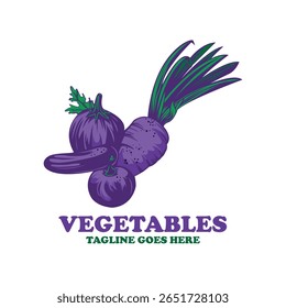 Vibrant Vegetable Harvest Farm Fresh Produce Logo Design