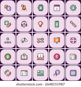 Vibrant and Versatile Information Icons Collection for Modern Interface Design