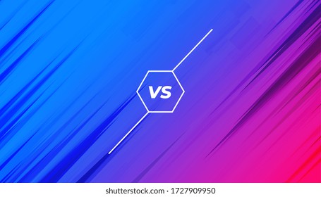 vibrant versus vs banner for competition challenge