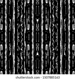Vibrant vertical geometric lines background. Black and white trendy handdrawn checkered grunge vector Brush Strokes seamless pattern