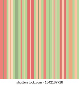 Vibrant vertical random stripes in vibrant tropical colours. Seamless geometric vector pattern with summer vibe. Great for garden, wellbeing, party, organic products, fabric, giftwrap, stationery