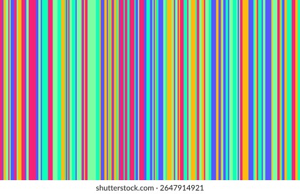 Vibrant vertical stripes in a bold, playful color palette.  Perfect for backgrounds, website design, or textile prints. This cheerful, energetic image evokes feelings of joy and optimism.