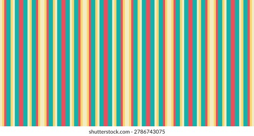 Vibrant vertical stripes in cheerful pastel shades create a playful, retroinspired pattern.