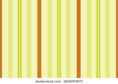 Vibrant vertical stripes in lime green, pale yellow, and burnt orange create a cheerful, retroinspired pattern.