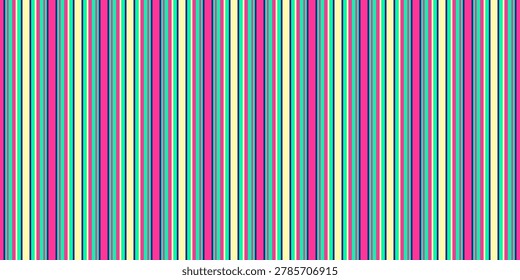 Vibrant vertical stripes in pastel pinks, teals, and creams create a cheerful, retroinspired pattern perfect for backgrounds, website design, or textile prints.