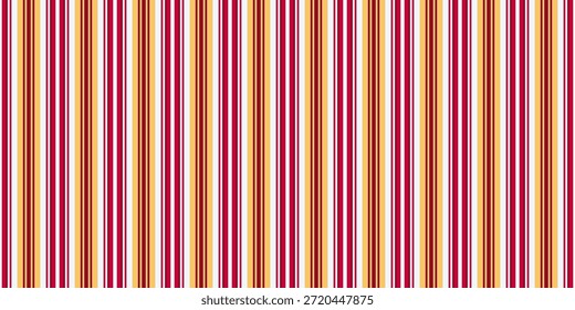 Vibrant vertical stripes in red, gold, and white create a cheerful, retro pattern.  Perfect for backgrounds, textiles, or website design.