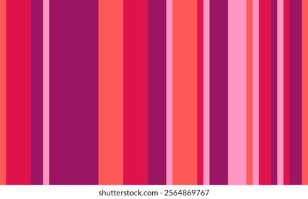Vibrant vertical stripes in shades of pink, coral, and burgundy create a dynamic, modern pattern. Ideal for website backgrounds, textile designs, or any project needing a bold, colorful aesthetic.
