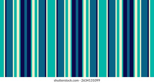 Listras verticais vibrantes em azul-petróleo, azul-marinho e amarelo pálido criam um padrão dinâmico e moderno. Perfeita para fundos, têxteis ou design de site, esta imagem evoca sentimentos de frescura e energia.