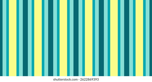 Vibrant vertical stripes in teal and pale yellow create a cheerful, modern pattern. Perfect for backgrounds, textile design, or website banners, this image evokes feelings of freshness and optimism.