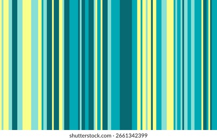 Lebendige vertikale Streifen in Teal, Blassgelb und Aqua schaffen ein dynamisches, modernes Muster.  Perfekt für Hintergründe, Website-Design, Stoffdrucke oder jedes Projekt, das ein frisches, energiegeladenes Gefühl benötigt.