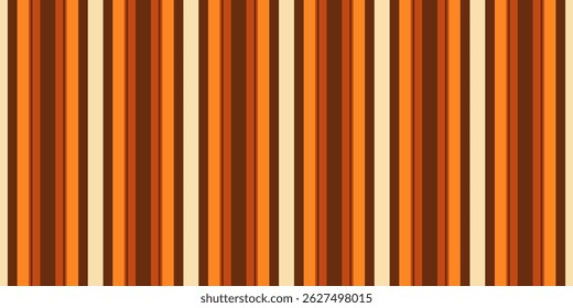 Vibrant vertical stripes in warm autumnal hues create a retroinspired pattern perfect for backgrounds, textiles, or web design.