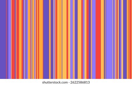 Vibrant vertical stripes in warm and cool tones create a dynamic, energetic pattern.  Perfect for backgrounds, website design, textiles, or any project needing a bold, modern aesthetic.