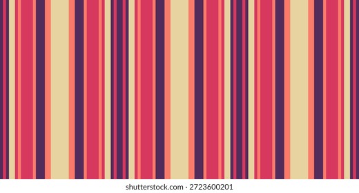 As listras verticais vibrantes em tons quentes e terrosos criam um padrão divertido, mas sofisticado.  Perfeita para fundos, têxteis ou design de site, esta imagem evoca sentimentos de alegria e energia.