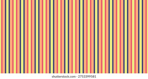 Vibrant vertical stripes in warm, muted tones create a cheerful, retroinspired pattern.
