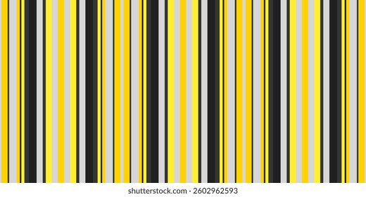 Vibrant vertical stripes in yellow, grey, and black create a bold, graphic pattern ideal for web banners, textiles, or modern design projects.