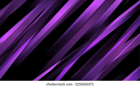 Vibrantes rayas geométricas violetas abstractas de fondo tecnológico. Diseño de vectores