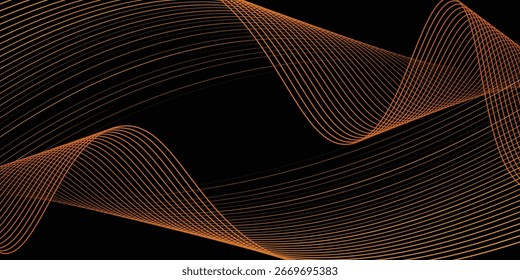 Fondo vibrante y visualmente llamativo de patrones de onda naranja