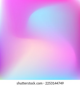 Vibrante Malla de gradiente de Swirl Vivid Fluid Bright Cold Swirl. Superficie suave líquida de aguas borrosas. Color Multicolor Curva de color Fondo de degradado de cielo claro. Papel de escritorio dinámico neón de color rosado pastel.