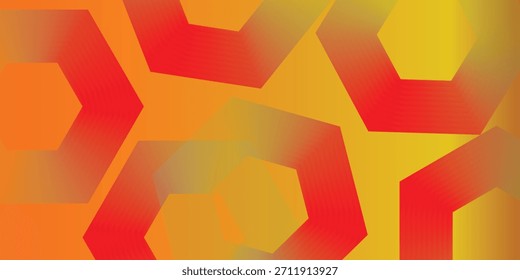 Fondo geométrico Abstractas degradado cálido vibrante, Ilustración vectorial.