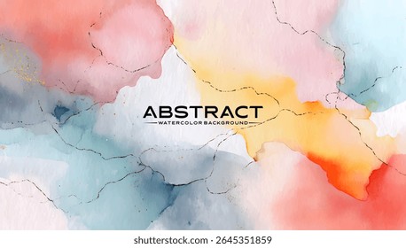 Design de fundo abstrato de aquarela vibrante.