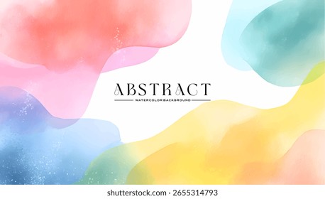 Vibrant watercolor abstract background design.