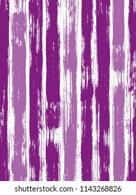 Vibrant watercolor brush stripes pattern on white. Violet, purple and cherry red paintbrush lines vertical texture for backdrop. For cloth.